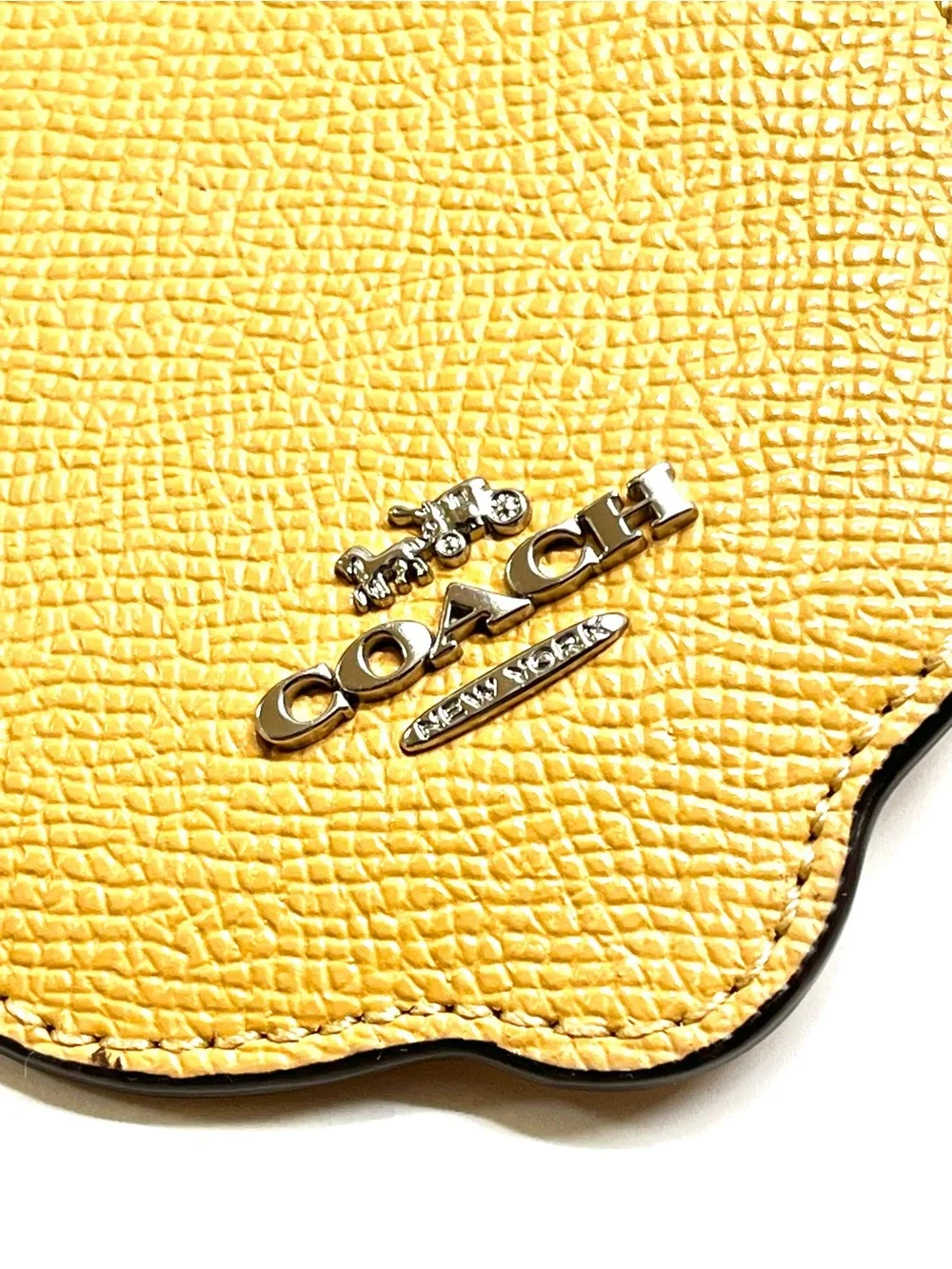Coach Leather Lemon Lanyard NWT